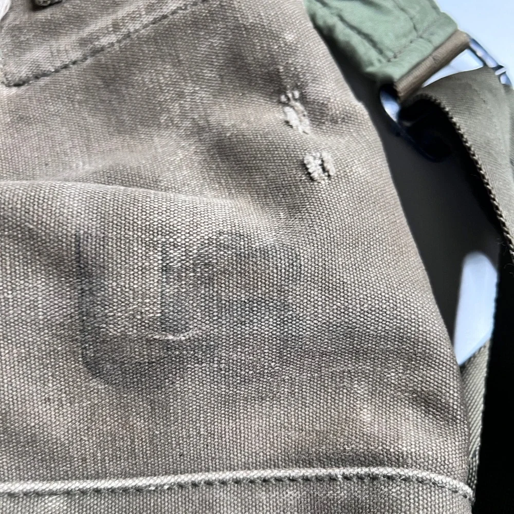 Vintage Military Canvas‎ Duffle Bag Backpack Olive Drab Sea Bag Dollinger ID